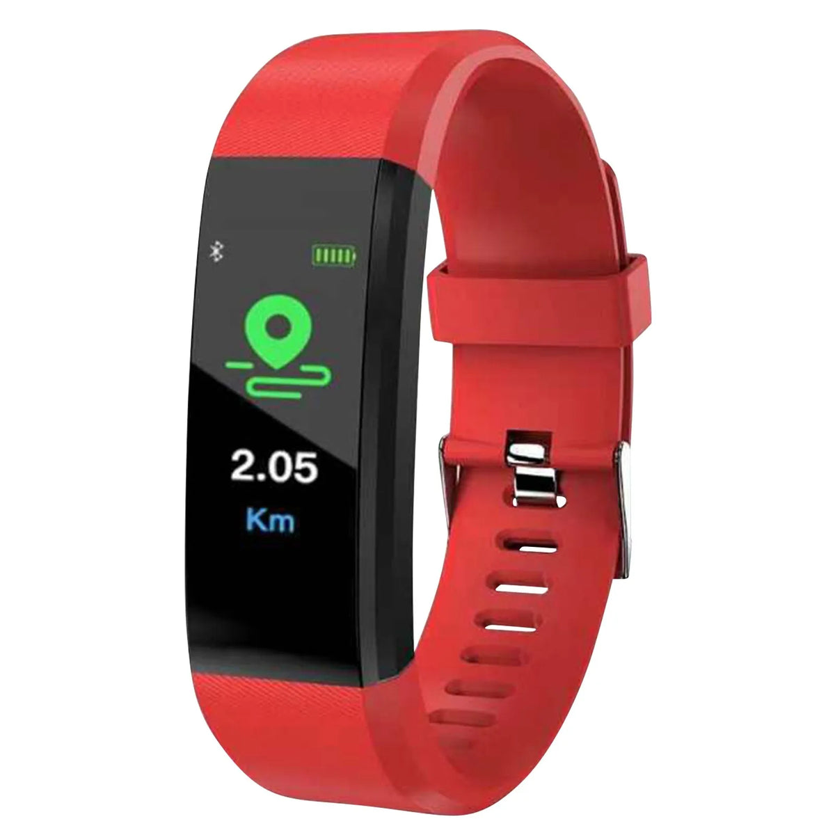 Waterproof Smart Fitness Bracelet – Sleep & Heart Rate Tracker Smart Fitness Bracelet Qme Red