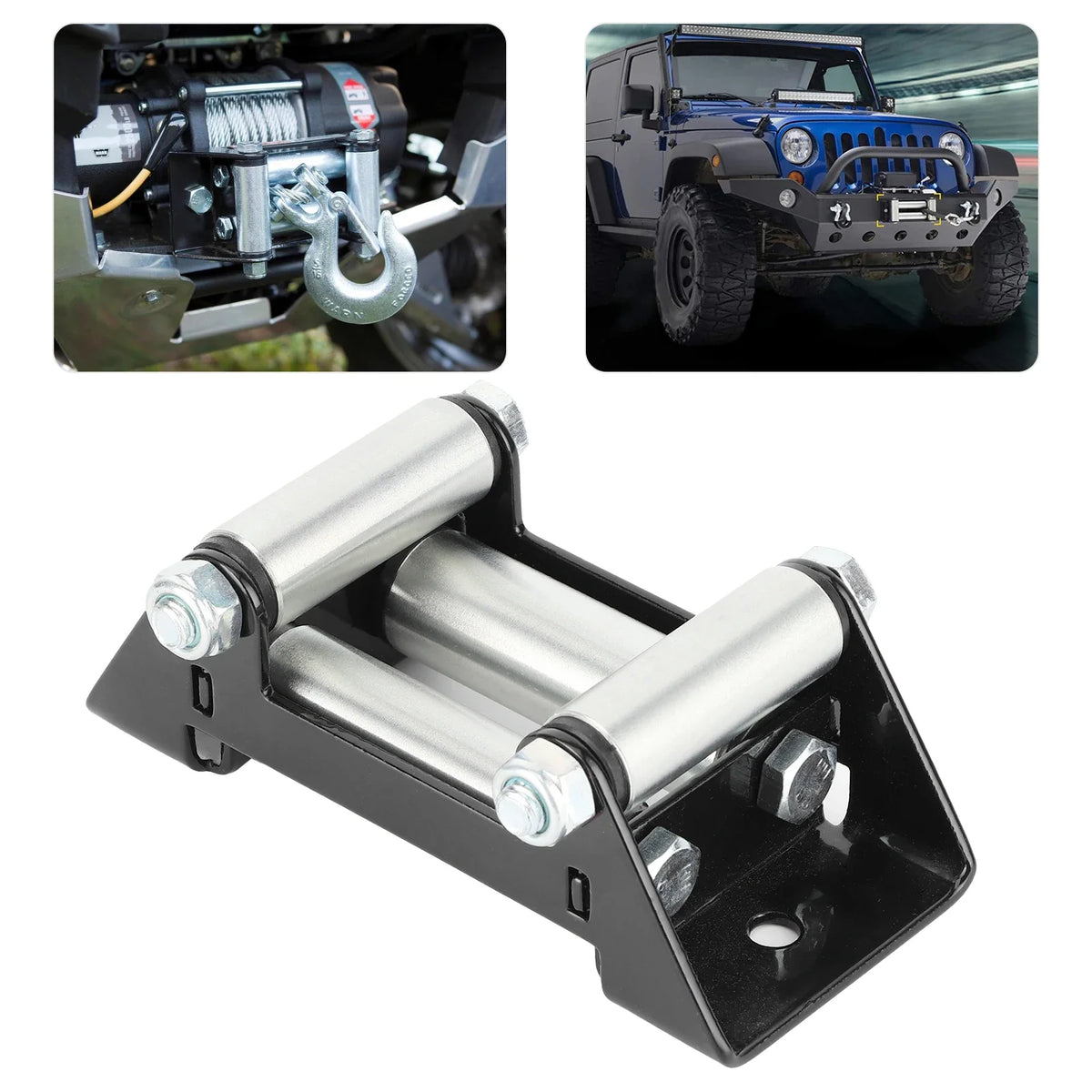 Heavy Duty Roller Fairlead Winch Cable Guide 125mm Iron Winch Roller Fairlead Qme