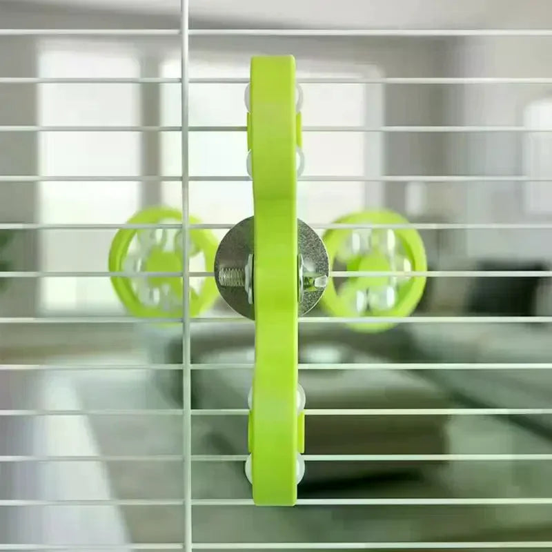 Interactive Rotating Spinner Toy for Cockatiels, Conures & Parakeets Interactive Bird Toy Qme
