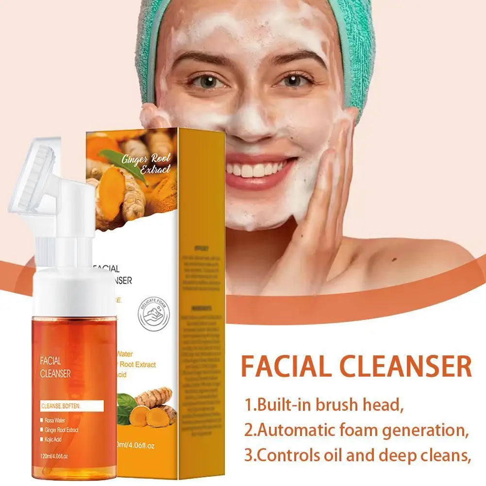 Turmeric Cleansing Mousse – Dark Spot & Oil Control Cleanser Brightening Face Cleanser Qme