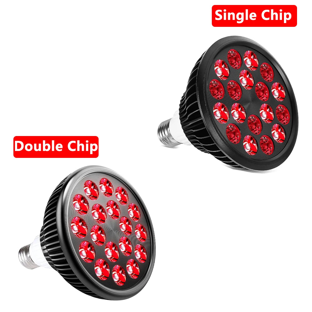 E27 660nm Red & 850nm Near Infrared Light Therapy Bulb 18 LEDs Light Therapy Bulb Qst