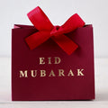 5-Piece Eid Gift Boxes with Ribbon Bows | Paper Packaging Gift Box Set Qme Zj-Red-5Pcs 11.5X10X4.5Cm