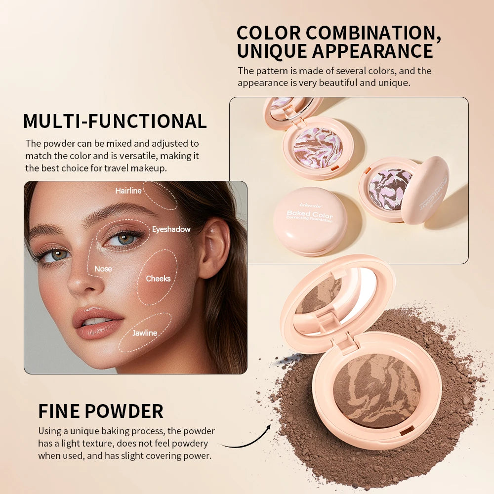 Baked Color Correcting Foundation & Contour Palette Contour Makeup Palette Qst