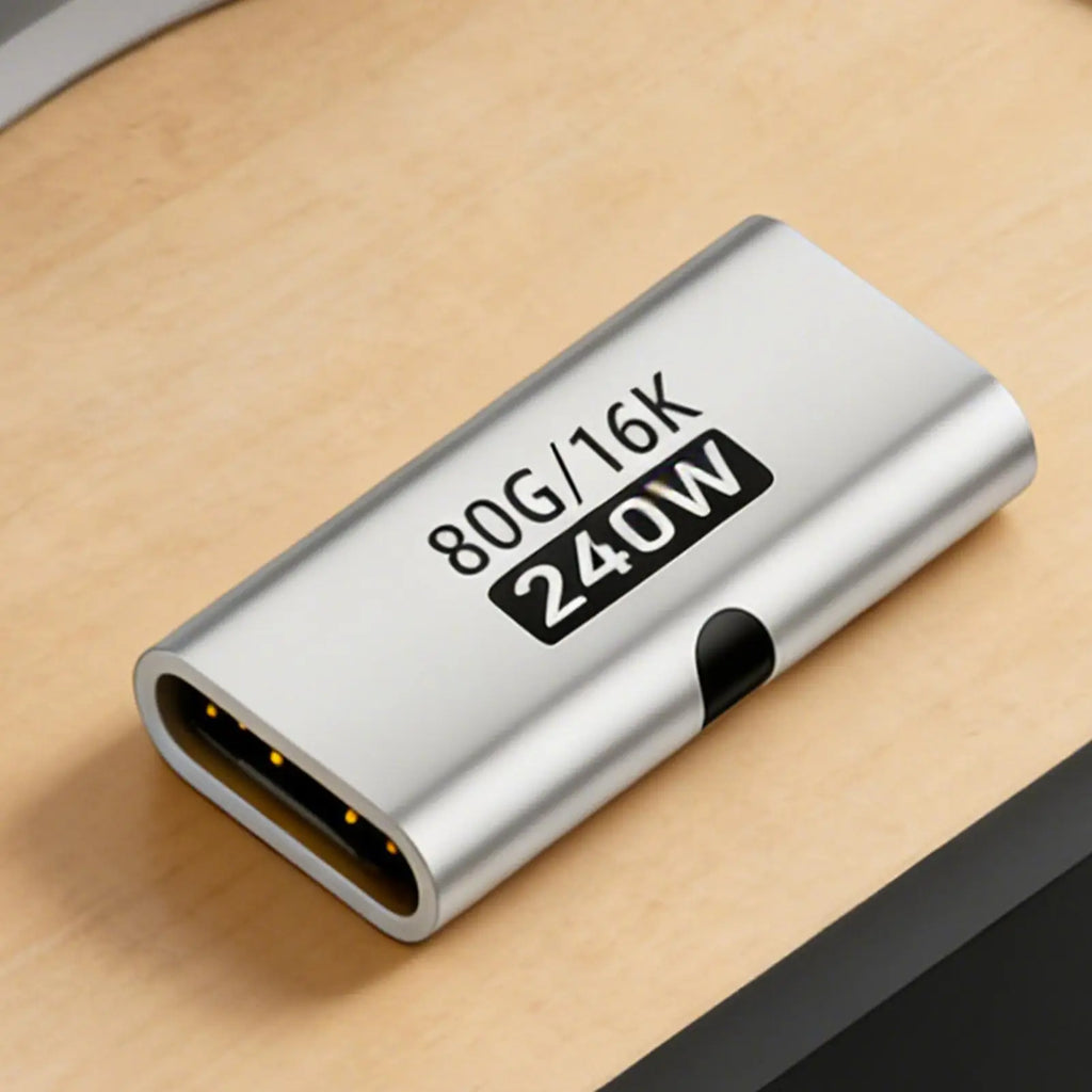 USB-C Female to Female Adapter 240W – Fast Charging Connector USB-C Adapter Qme