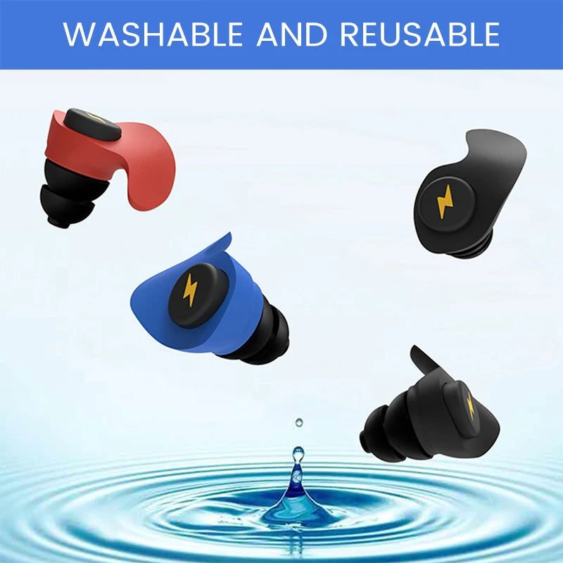 XceeFit Reusable Cochlea Sleep Earplugs – 3-Layer Noise Reduction Sleep Earplugs Qst