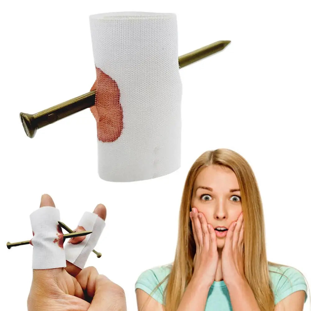 Fake Nail Through Finger Prank Toy – Novelty Magic Trick Novelty Prank Toy Qme