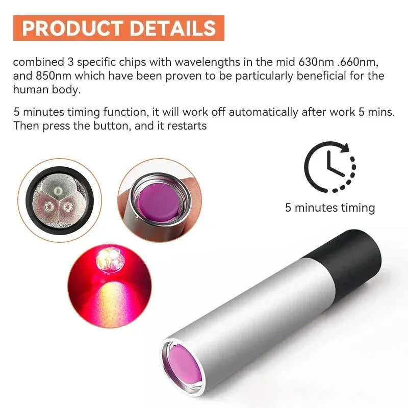 XceeFit Portable Red Light Therapy Device 660nm 850nm LED Red Light Therapy Device Qst