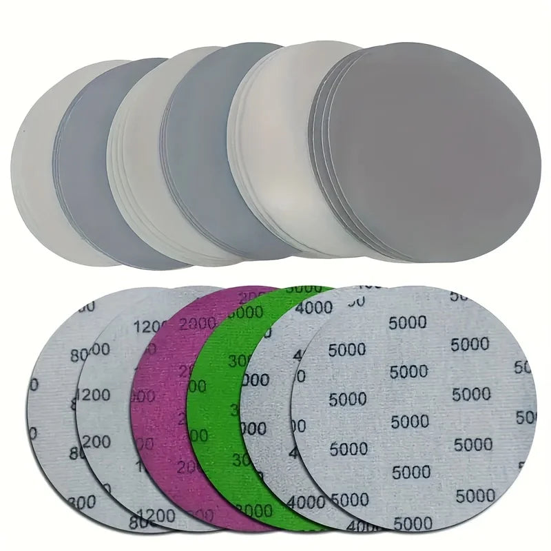 24-Pack 125mm Wet Dry Sanding Discs 800–5000 Grit Hook & Loop Sanding Disc Set Qme 24pcs