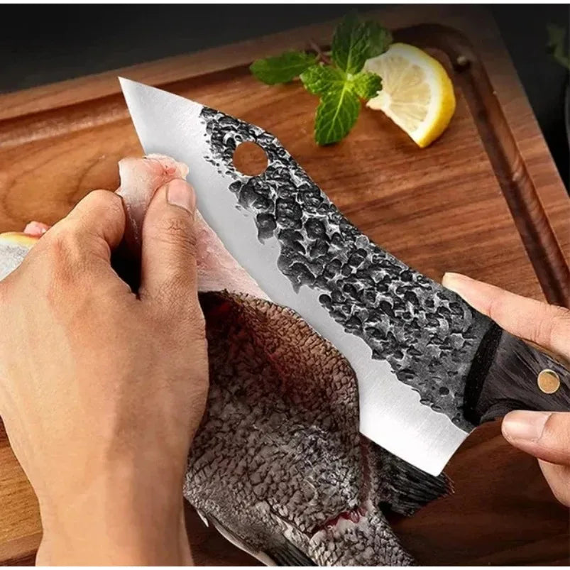 Hand Forged Chef Knife – Stainless Steel Boning & Cleaver Blade Chef Kitchen Knife Qst