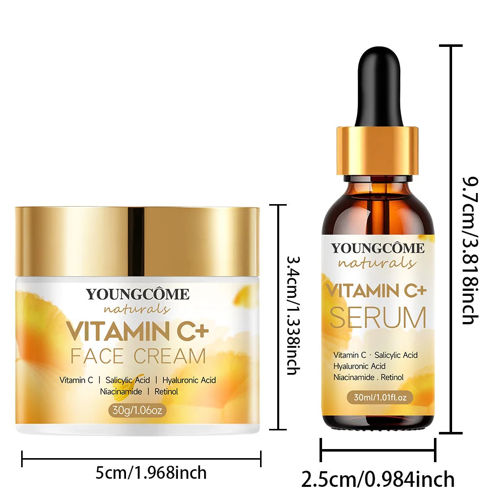 YOUNGCOME Vitamin C Skincare Set – Brighten, Firm & Hydrate Vitamin C Skincare Set Qst 30ml-30g
