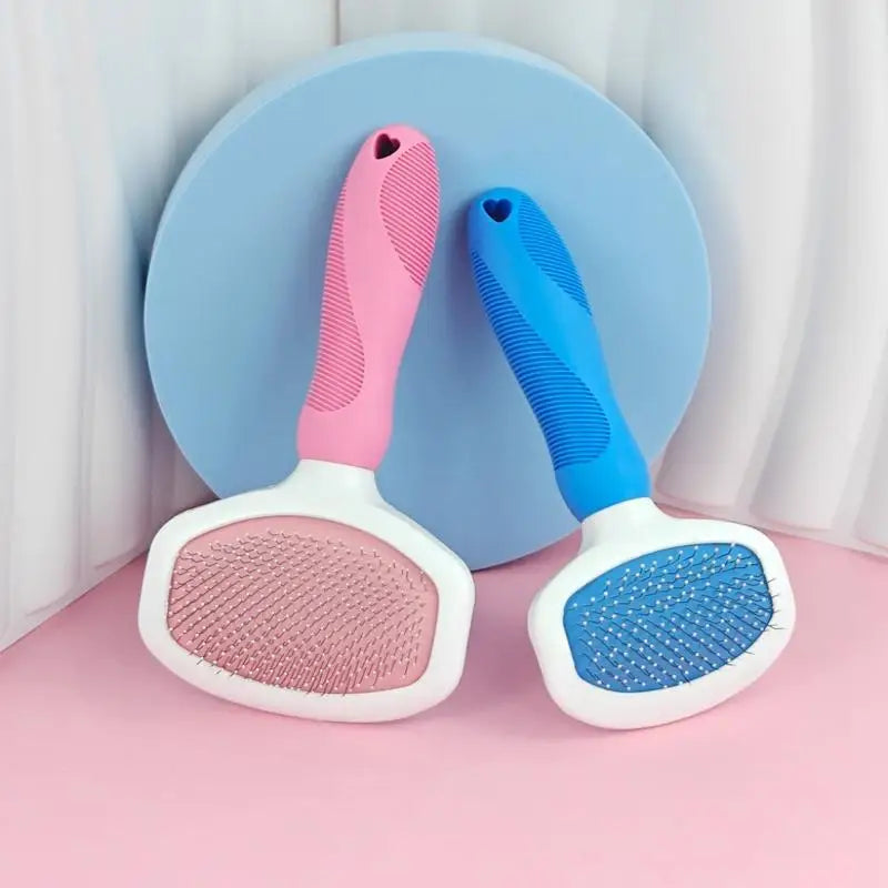 Gentle Cat & Dog Grooming Brush – Detangling Comb for Pets Pet Grooming Brush Qme