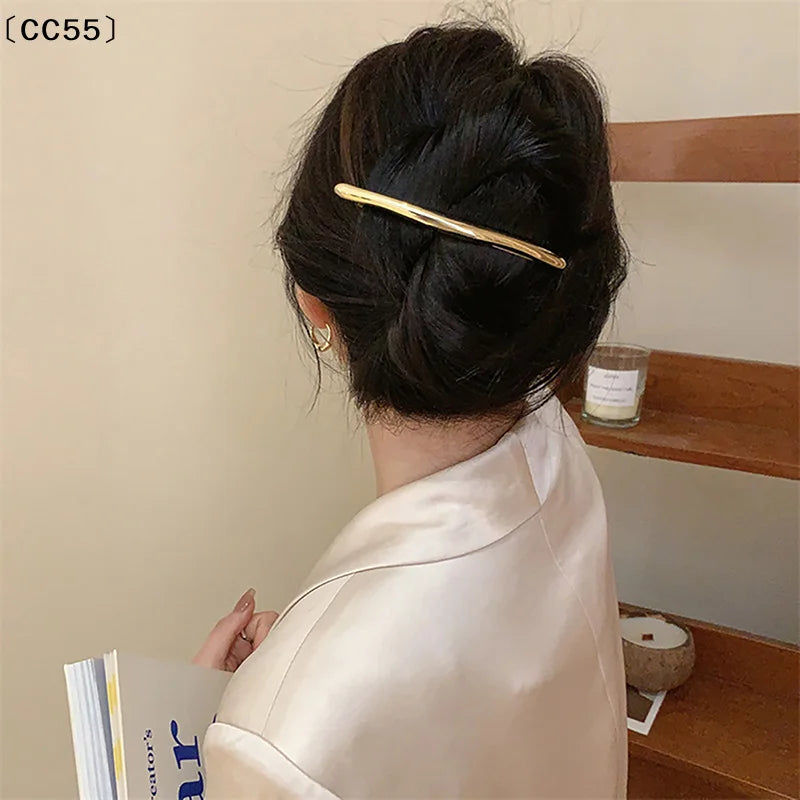 11cm Vintage Golden Metal Barrette Spring Hair Clip Hairpin Hair Clip Barrette Qst