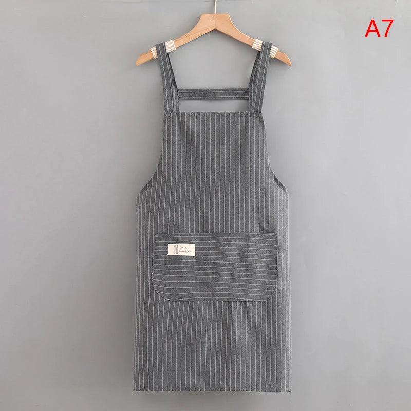Oil-Proof Sleeveless Hanging Neck Kitchen Apron – Breathable Kitchen Apron Qst A7