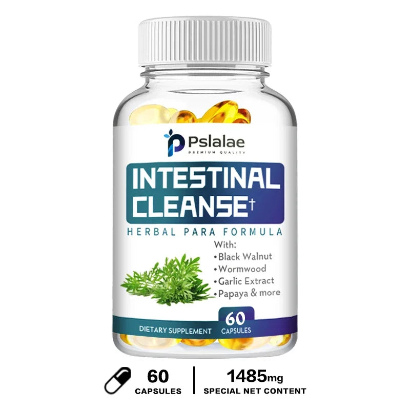 Intestinal Cleanse Capsules – Natural Gut & Colon Support Digestive Supplement Qst 60 Capsules