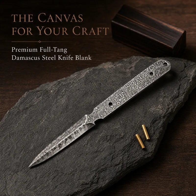 Swayboo Damascus Steel Tea Knife Blank – DIY Tea Cake Tool Tea Knife Blank Qst A