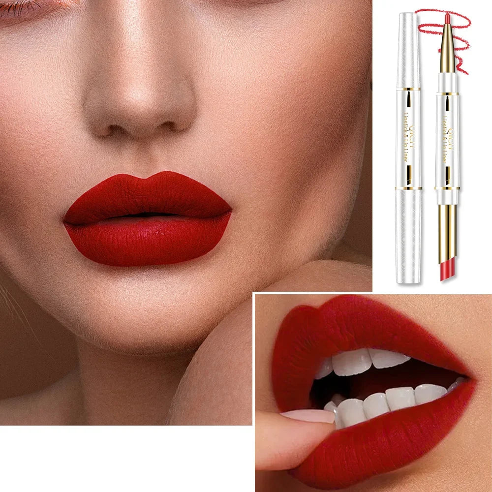 Long-Lasting Vibrant Lip Liner – No Smudge, 6 Shades Lip Liner Pencil Qme