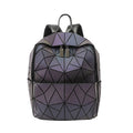 Glow-in-the-Dark Geometric Diamond Backpack | Spacious PVC Glow Backpack Qme MULTI