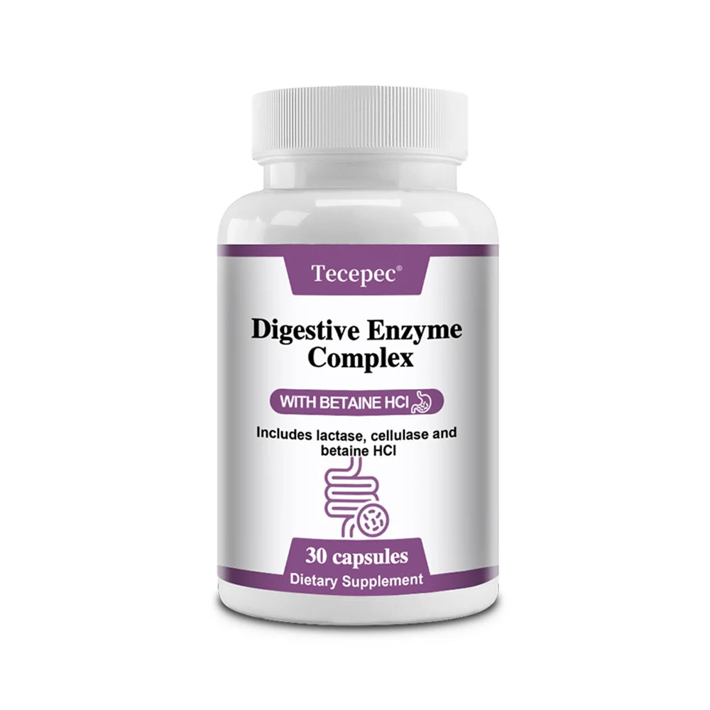 Tecepec Digestive Enzyme Capsules – 120 Count | Gut Support Digestive Supplement Qst 30 count-1 bottle