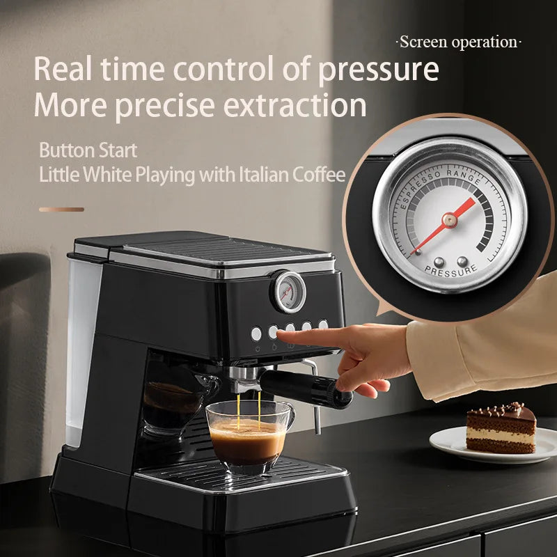 HAOYUNMA Semi-Automatic Espresso Machine – Office Use Espresso Machine Qst