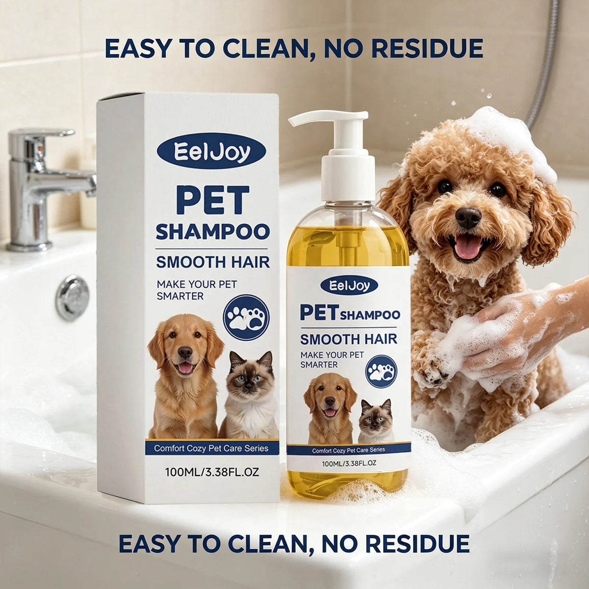 Coconut Oil Pet Shampoo – Odor Control & Coat Smoothing Pet Grooming Shampoo Qme
