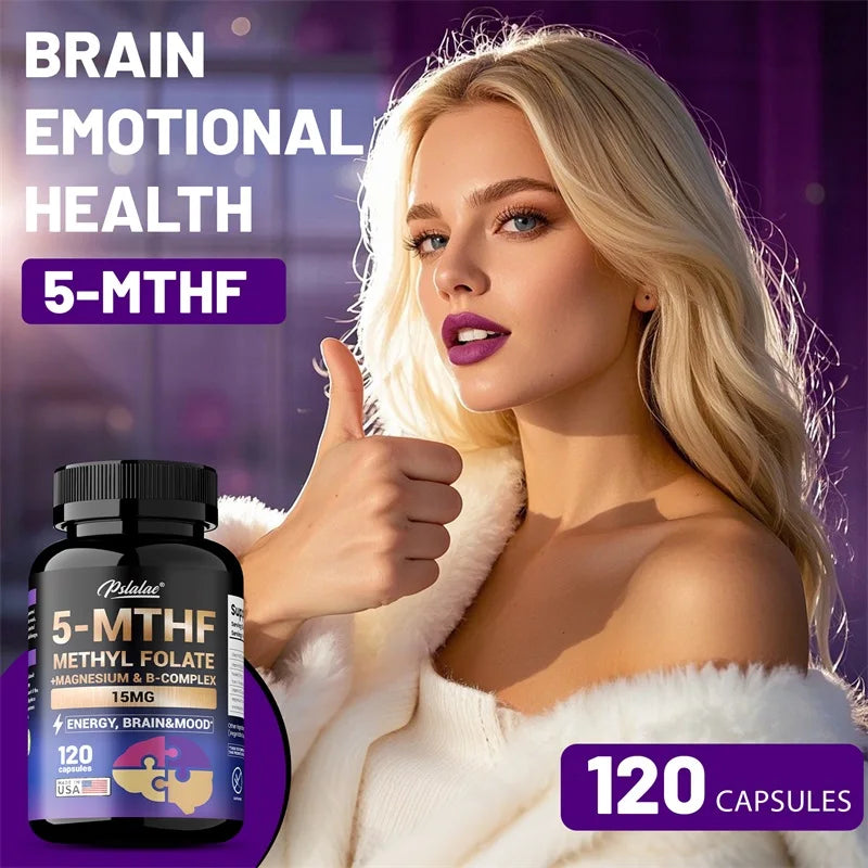 5-MTHF Methylfolate 15mg – Energy, Brain & Mood Support Methylfolate Supplement Qst