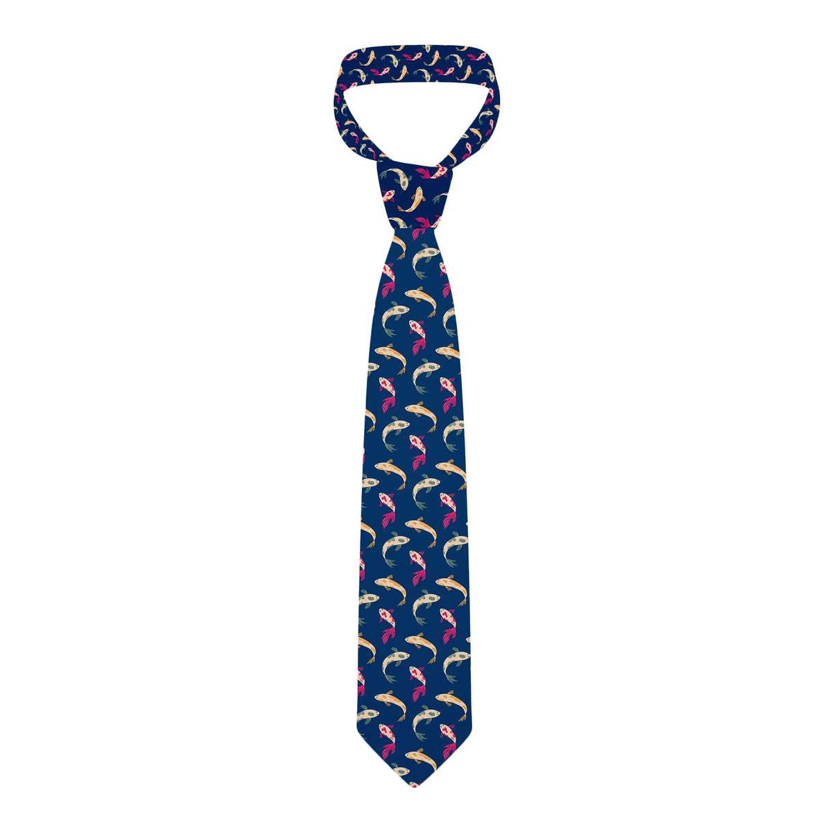 Funny Fish 3D Printed Novelty Necktie – Unisex Polyester Tie Novelty Necktie Qme