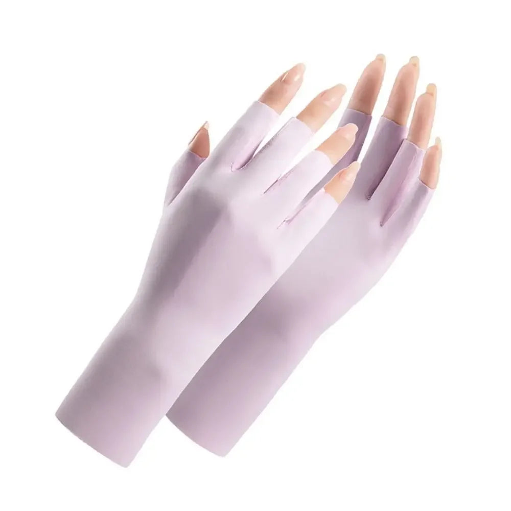 Fingerless UV Protection Gloves – Thin Outdoor Riding, 8 Colors Fingerless Riding Gloves Qme 49PL