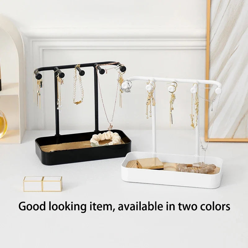 Wooden Base Jewelry Storage Rack – Bracelet & Ring Holder Jewelry Organizer Rack Qme