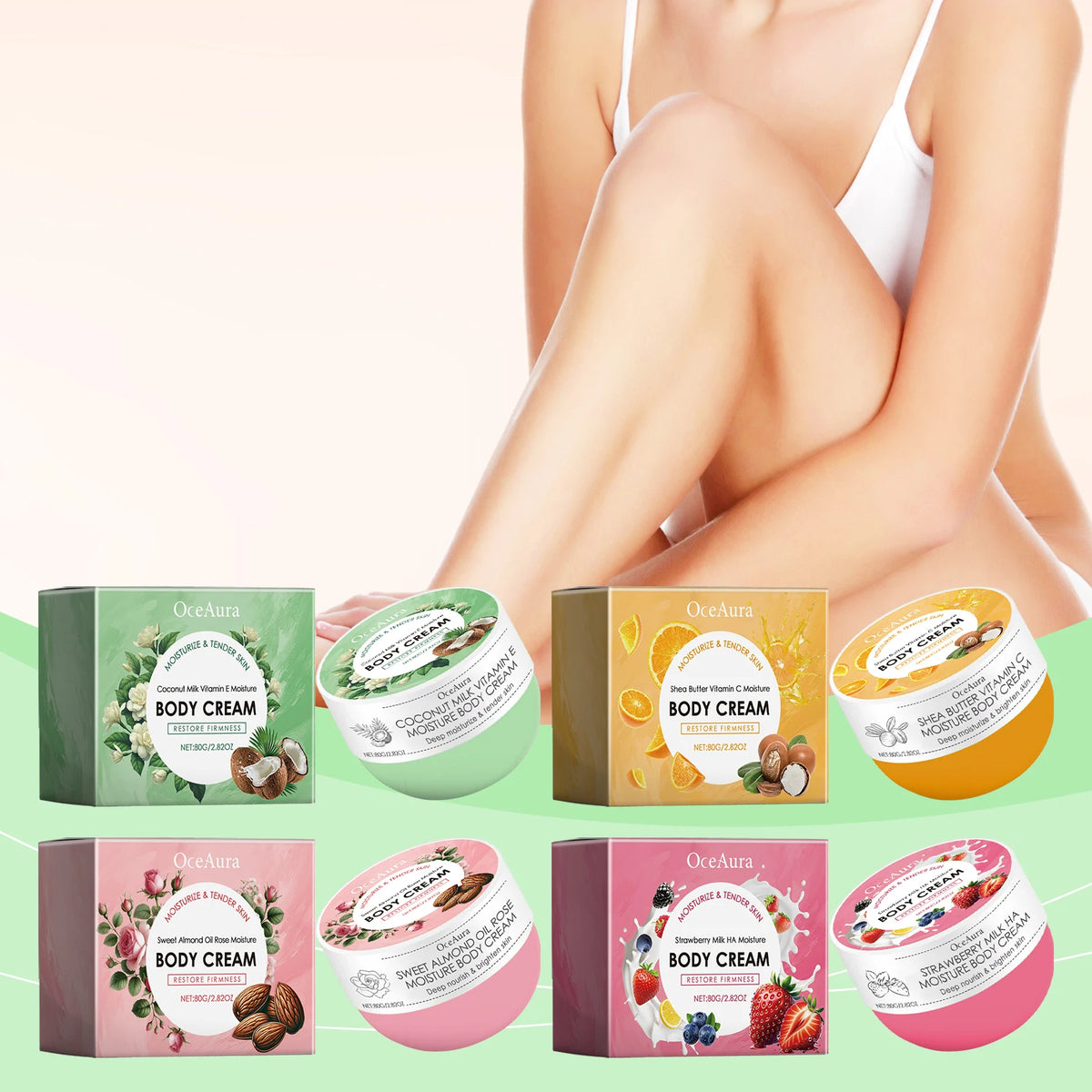 OCEAURA Vitamin C Body Cream – Long-Lasting Moisturizer Body Moisturizer Cream Qst
