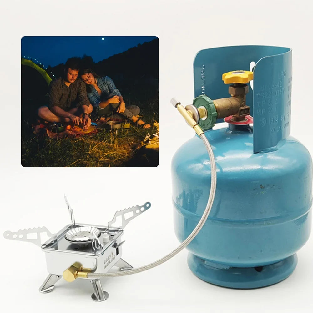 Camping Gas Stove Converter Adapter – Zinc Alloy Conversion Head Camping Stove Adapter Qme