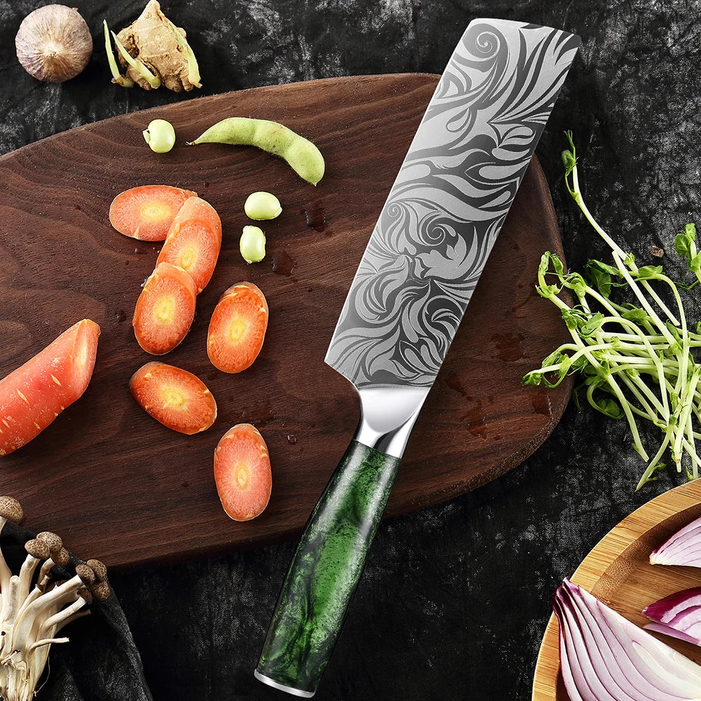 XITUO 7" Nakiri Japanese Chef Knife – Sharp Vegetable Cleaver Nakiri Chef Knife Qst