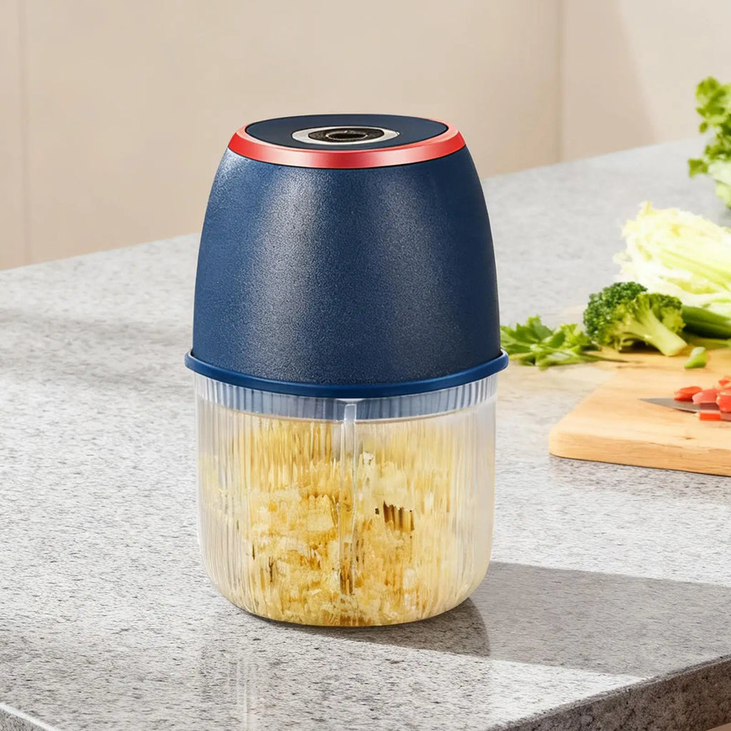 Electric USB Garlic & Veggie Chopper – 350ml Mini Food Processor Mini Food Processor Qme