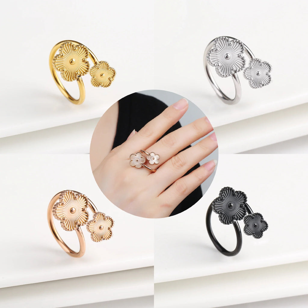 Luxury Clover Five-Leaf Flower Stainless Steel Bracelet Fashion Bracelet Qme