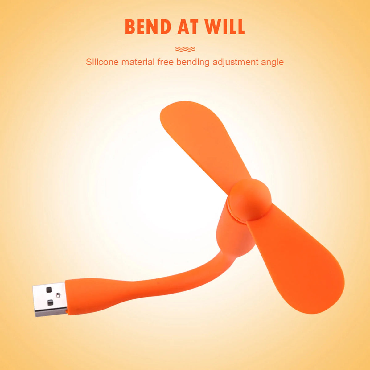 USB Flexible Mini Fan – Portable for Laptop & Power Bank USB Mini Fan Qme