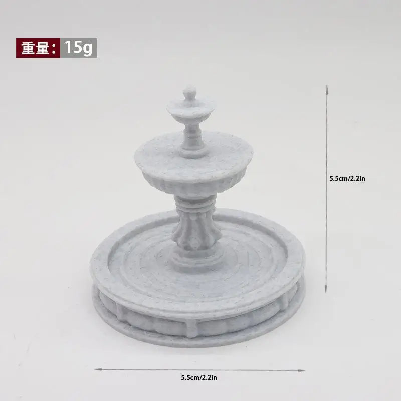 Dollhouse Fountain Ornament – Miniature Garden Decor Circulating Water Dollhouse Ornament Qst