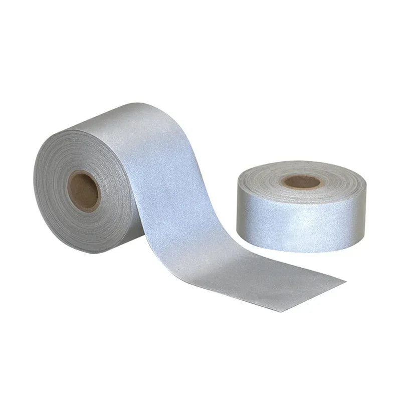 5cm Wide Silver Reflective Sewing Strap – DIY Safety Vest & Bag Reflective Sewing Trim Qme