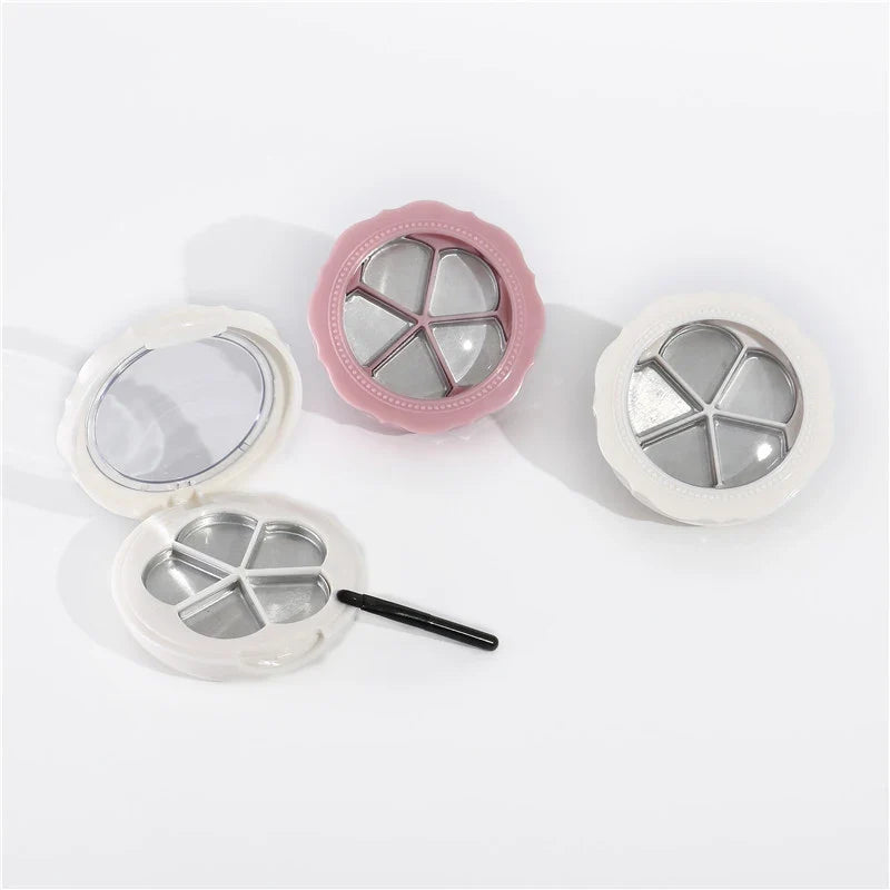 5-Grid Empty Compact Eyeshadow Palette DIY – Floral Design DIY Makeup Compact Qme