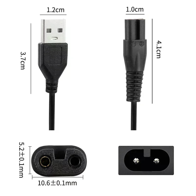 Meridian Shaver Trimmer Replacement Charger Cable | Power Cord Replacement Charger Cable Qme