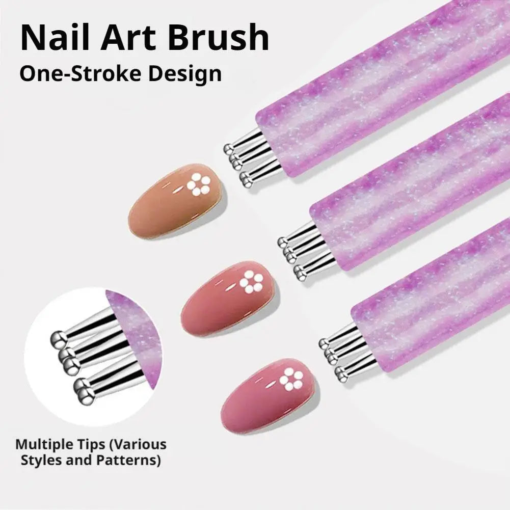Starry Sky Nail Art Brush – Stainless Steel Multi-Needle Pen Nail Art Brush Qme