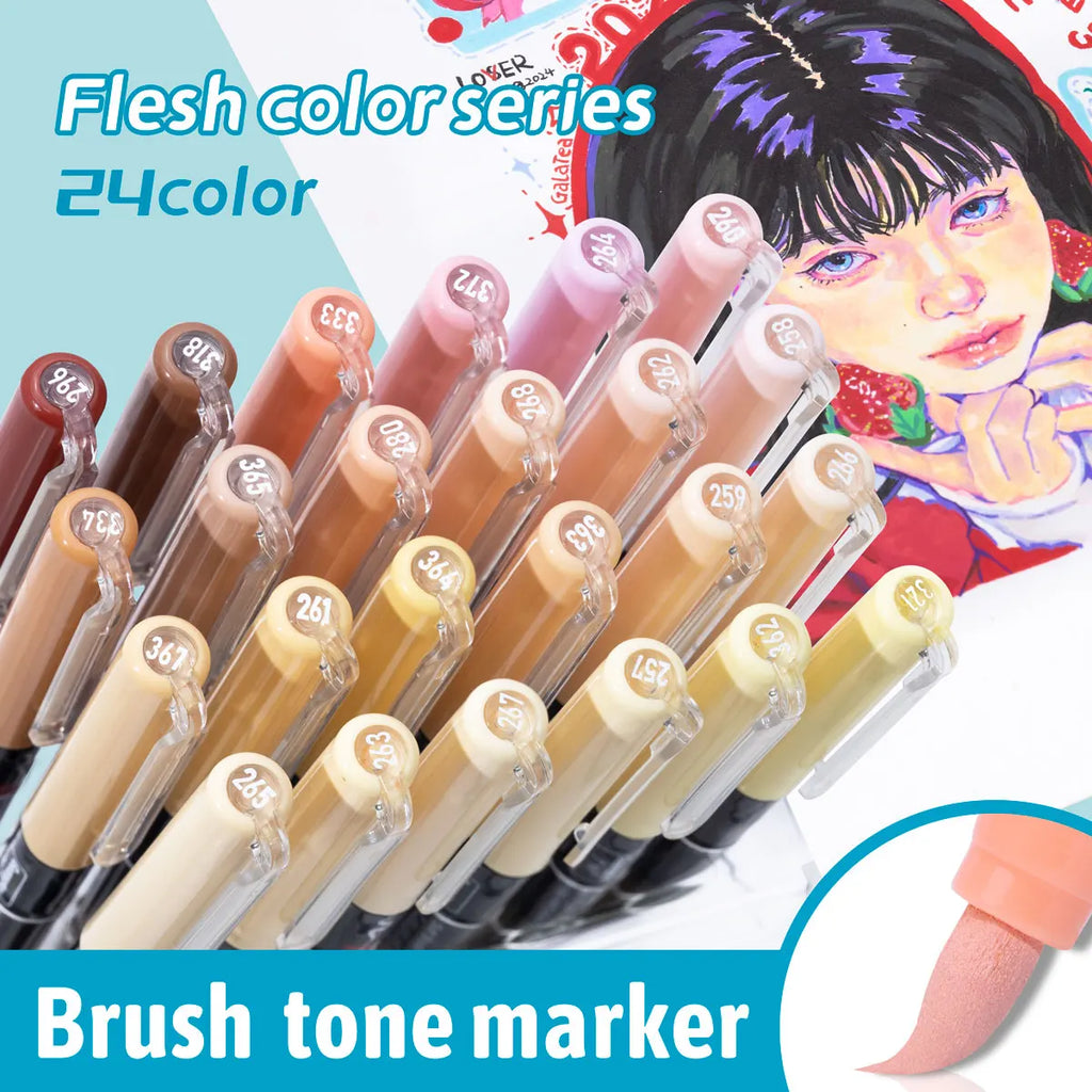 GN Acrylic Paint Pens Skin Tones Brush Tip Markers Set Acrylic Paint Markers Qme