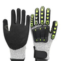 Cut-Resistant Work Gloves – Anti-Vibration & Impact Protection Work Safety Gloves Qme YELLOW L