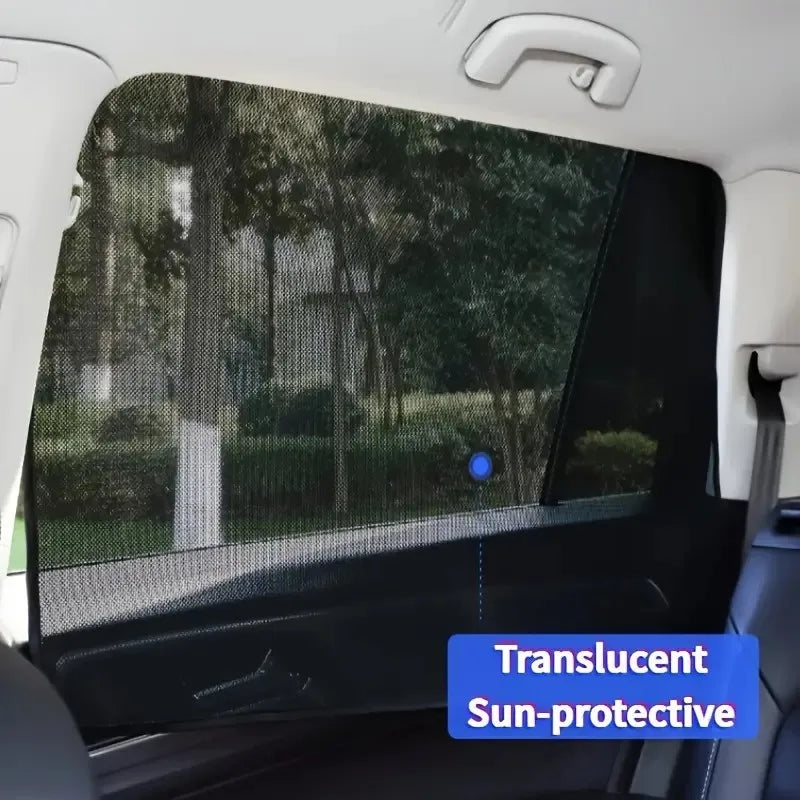 Retractable Magnetic Mesh Car Sunshade – RV Window Insulation Car Window Sunshade Qme