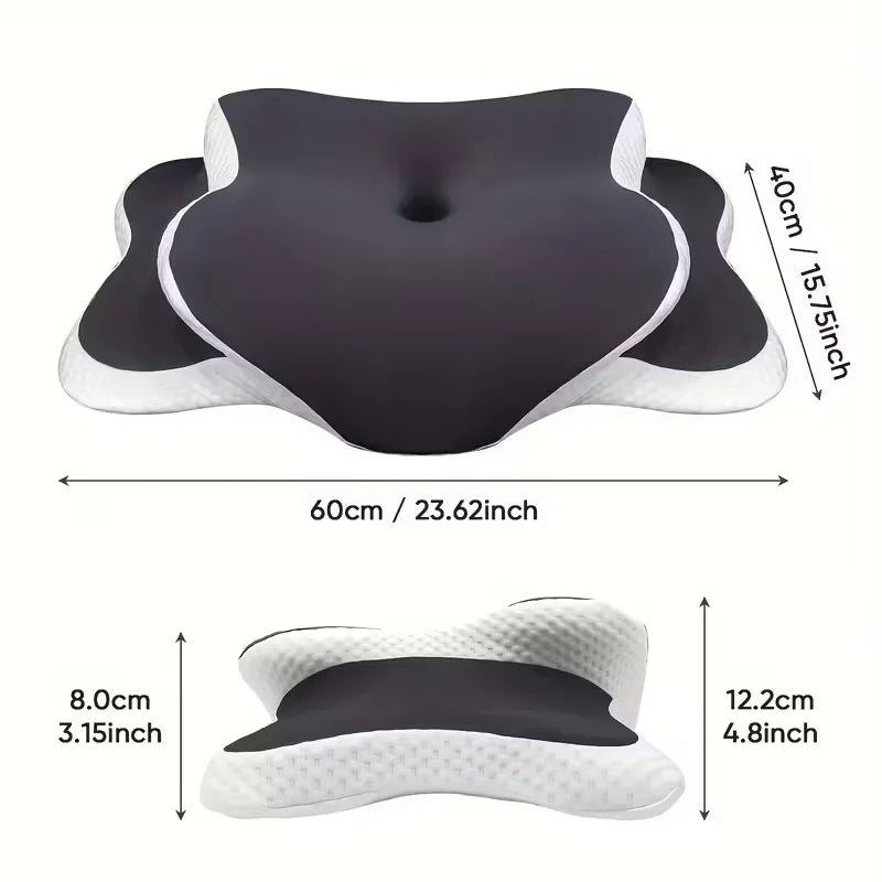 Ergonomic Memory Foam Butterfly Neck Pillow – Dual Height Memory Foam Pillow Qst