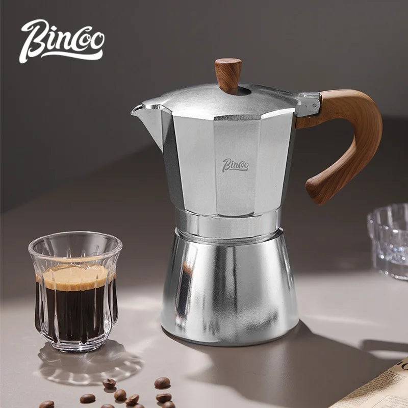 BINCOO Moka Pot Kit – Electric Heater & Manual Grinder Moka Pot Bundle Qst