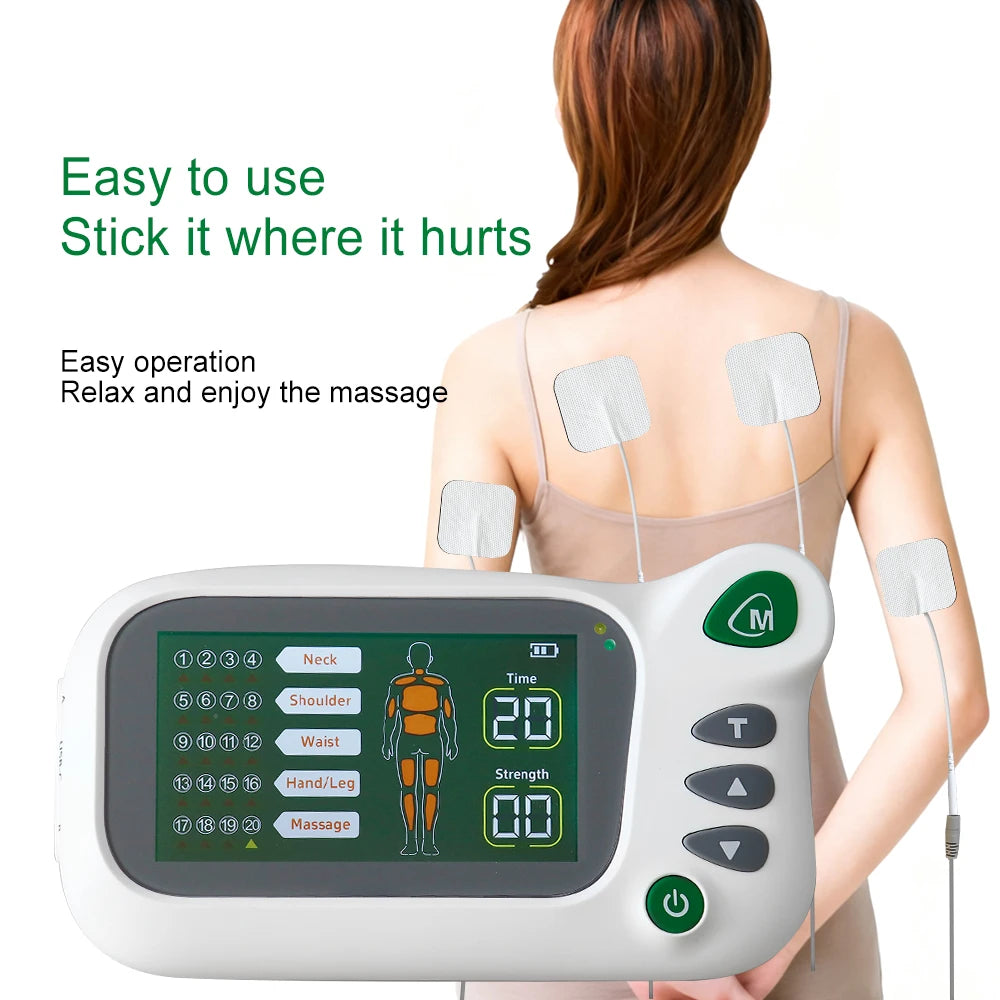 TENS EMS Muscle Stimulator – 20 Modes Rechargeable Massager TENS EMS Massager Qst
