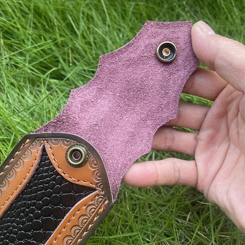 Genuine Leather Knife Sheath – Belt Loop Fixed Blade Cover Leather Knife Sheath Qst