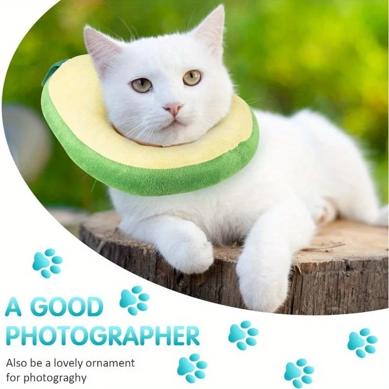 Cat Recovery Cone Collar Anti-Lick Neck Cone | Post-Surgery Cat Recovery Cone Qme
