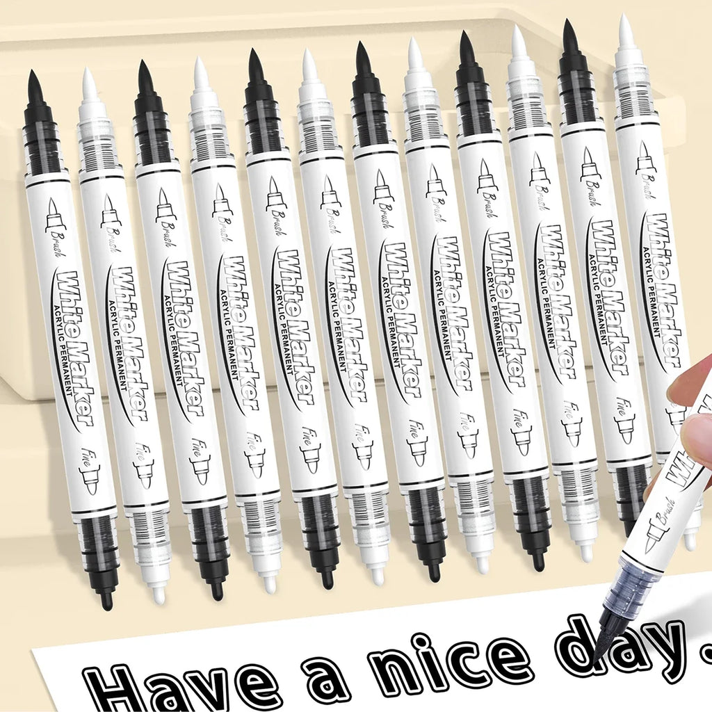 Dual Tip Acrylic Paint Pens – Large Capacity Permanent Markers Acrylic Paint Pen Qme