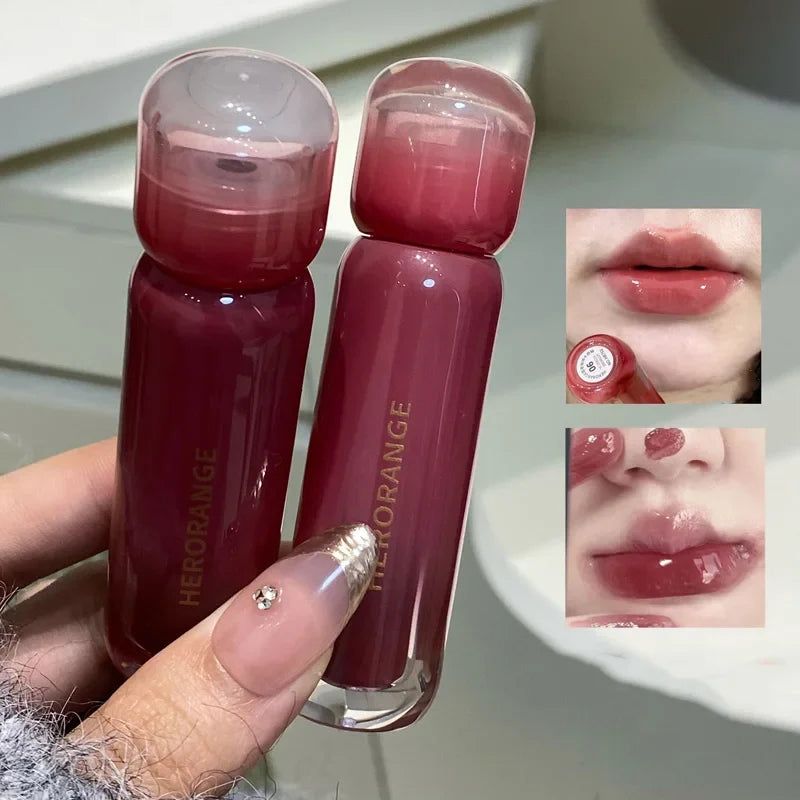 Rose Cherry Tinted Lip Gloss – Mirror Hydrating Glaze Plumper Tinted Lip Gloss Qme