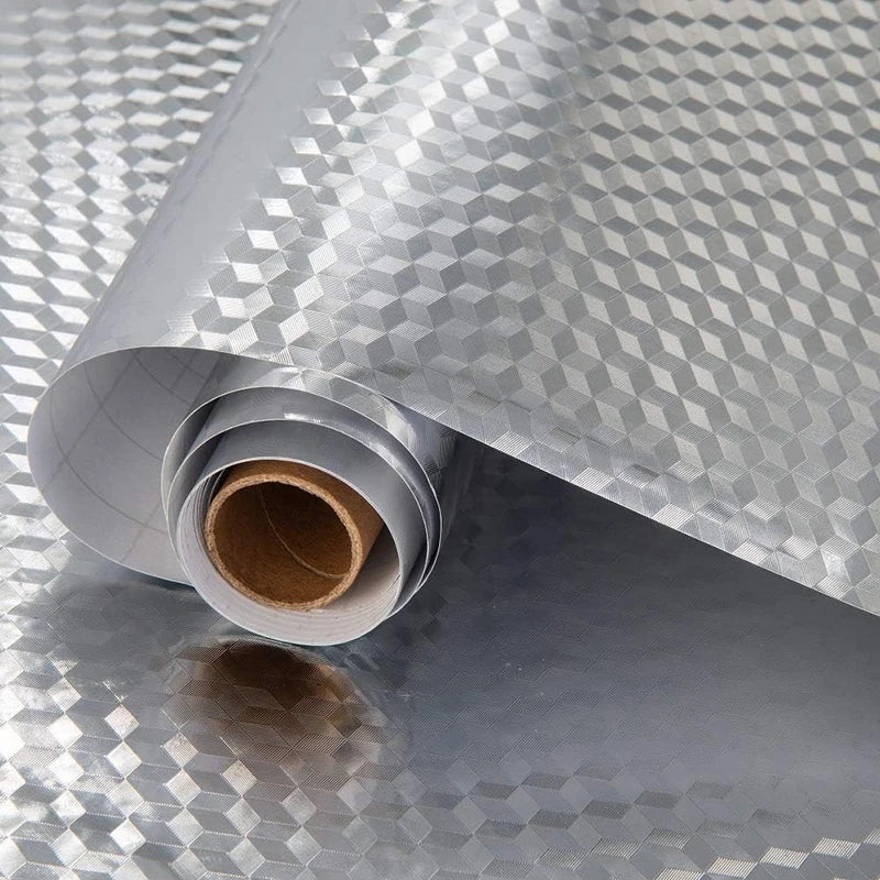 Metal Texture Peel & Stick Wallpaper – Waterproof, Oil-Proof Peel & Stick Wallpaper Qme